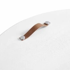 Maru Oak Round Coffee Table With Storage, Washed White -Best Furniture Shop BSD 140 WHITE detail5