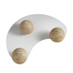 Sveti Curved Glass Coffee Table, Natural -Best Furniture Shop BSD 142 OAK WB3