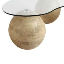 Sveti Curved Glass Coffee Table, Natural -Best Furniture Shop BSD 142 OAK detail1