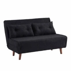 Algo Sofabed With Cushions In Charcoal Teddy Fabric 2 Seater 21 Algo Sofabed With Cushions In Charcoal Teddy Fabric 2 Seater -Best Furniture Shop D021B CHARCOAL TEDDY WB2