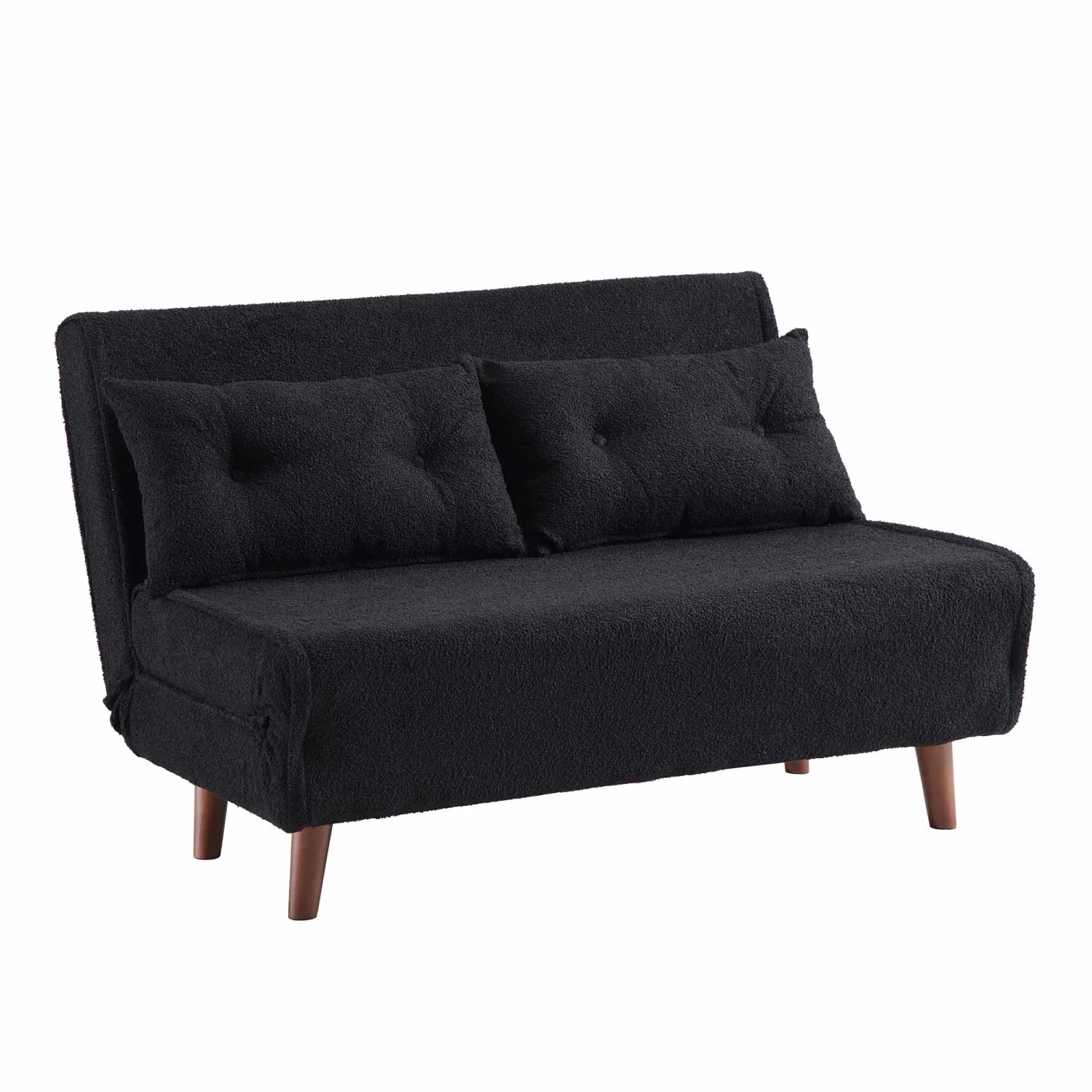 Algo Sofabed With Cushions In Charcoal Teddy Fabric 2 Seater 7 Algo Sofabed With Cushions In Charcoal Teddy Fabric 2 Seater - Image 7