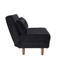 Algo Sofabed With Cushions In Charcoal Teddy Fabric 2 Seater 22 Algo Sofabed With Cushions In Charcoal Teddy Fabric 2 Seater -Best Furniture Shop D021B CHARCOAL TEDDY WB3