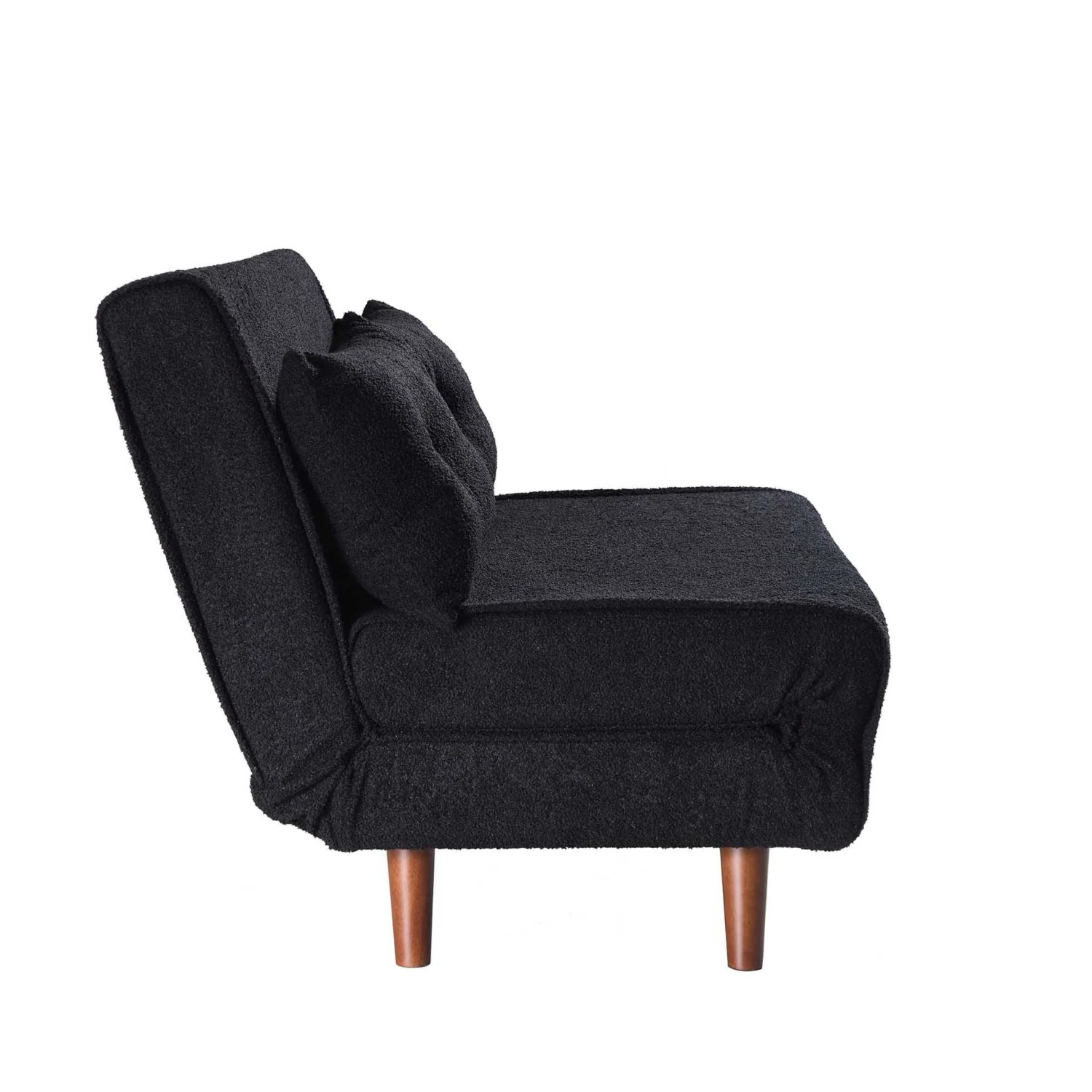 Algo Sofabed With Cushions In Charcoal Teddy Fabric 2 Seater 8 Algo Sofabed With Cushions In Charcoal Teddy Fabric 2 Seater - Image 8