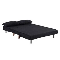 Algo Sofabed With Cushions In Charcoal Teddy Fabric 2 Seater 25 Algo Sofabed With Cushions In Charcoal Teddy Fabric 2 Seater -Best Furniture Shop D021B CHARCOAL TEDDY WB6