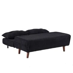 Algo Sofabed With Cushions In Charcoal Teddy Fabric 2 Seater 26 Algo Sofabed With Cushions In Charcoal Teddy Fabric 2 Seater -Best Furniture Shop D021B CHARCOAL TEDDY WB7