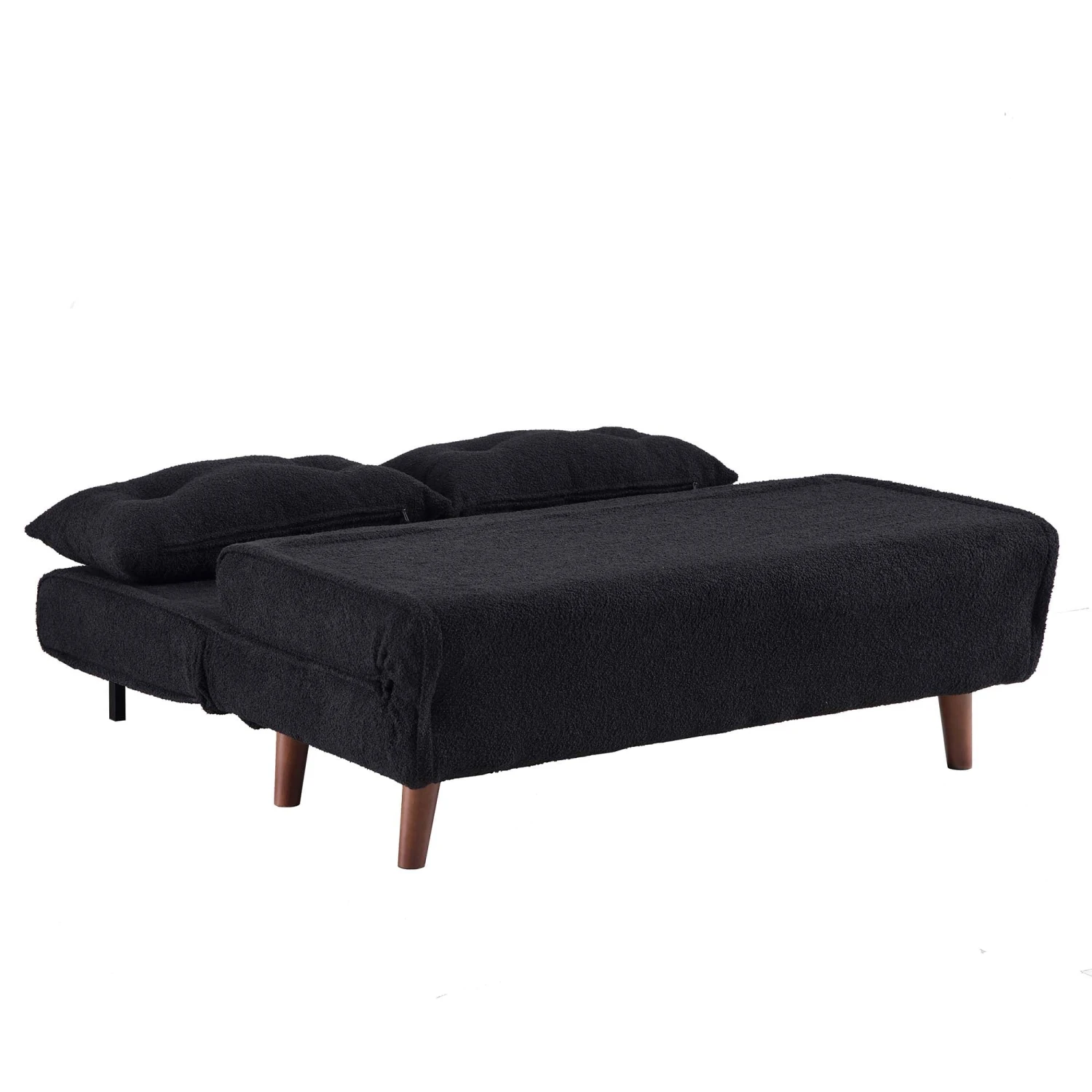 Algo Sofabed With Cushions In Charcoal Teddy Fabric 2 Seater 12 Algo Sofabed With Cushions In Charcoal Teddy Fabric 2 Seater - Image 12