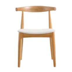 Arley Set Of 2 Beech Wood Dining Chairs, Natural And Beige 13 Arley Set Of 2 Beech Wood Dining Chairs, Natural And Beige -Best Furniture Shop DCH 007 NAT BEIGEFAB 2P WB3