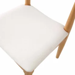 Arley Set Of 2 Beech Wood Dining Chairs, Natural And Beige 20 Arley Set Of 2 Beech Wood Dining Chairs, Natural And Beige -Best Furniture Shop DCH 007 NAT BEIGEFAB 2P detail2