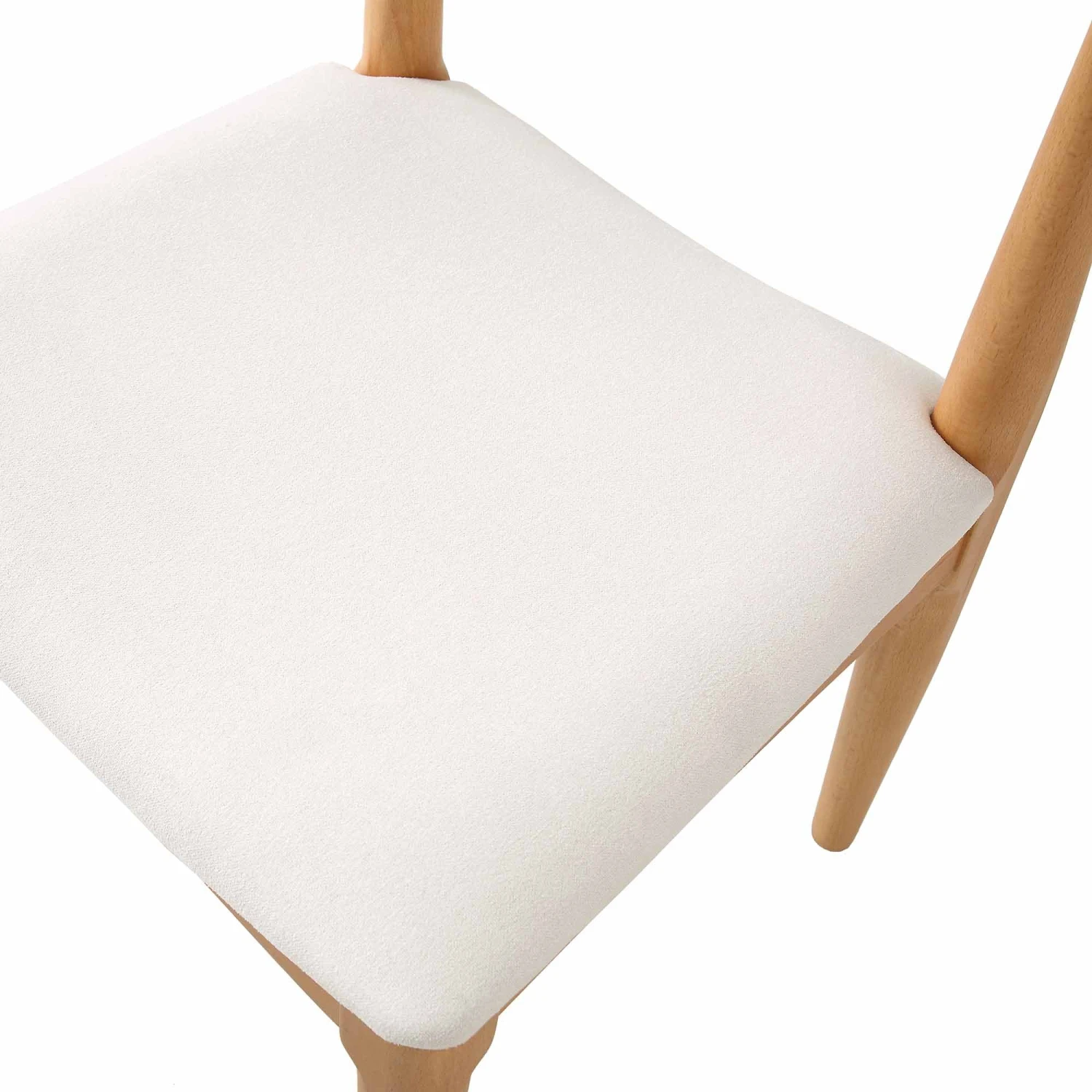 Arley Set Of 2 Beech Wood Dining Chairs, Natural And Beige 10 Arley Set Of 2 Beech Wood Dining Chairs, Natural And Beige - Image 10