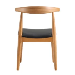 Arley Set Of 2 Beech Wood Dining Chairs, Natural And Black -Best Furniture Shop DCH 007 NAT BLACKPU 2P WB6