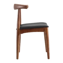 Arley Set Of 2 Beech Wood Dining Chairs, Walnut And Black 18 Arley Set Of 2 Beech Wood Dining Chairs, Walnut And Black -Best Furniture Shop DCH 007 WALNUT BLACKPU 2P WB4