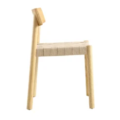 Ditton Set Of 2 Elm Wood And Jute Dining Chairs, Natural -Best Furniture Shop DCH 086 NAT 2P WB4