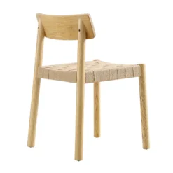 Ditton Set Of 2 Elm Wood And Jute Dining Chairs, Natural -Best Furniture Shop DCH 086 NAT 2P WB5