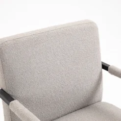 Hatton Steel Frame Boucle Accent Chair (Grey) 24 Hatton Steel Frame Boucle Accent Chair (Grey) -Best Furniture Shop DCH 1064A LGREY BOUCLE detail1 d9da2e02 eaca 4eec 8e4f d58f6d5b12ac