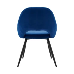Belvoir Velvet Dining Chair With Metal Legs (Blue Velvet) -Best Furniture Shop DCH 2117 BLUE VEL 4
