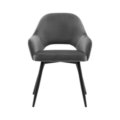 Belvoir Velvet Dining Chair With Metal Legs (Grey Velvet) -Best Furniture Shop DCH 2117 GREY VEL 2