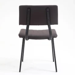 Charlecote Set Of 2 Fluted Dining Chairs (Dark Brown PU) -Best Furniture Shop DCH 2118 DARKBROWN PU 2P 6