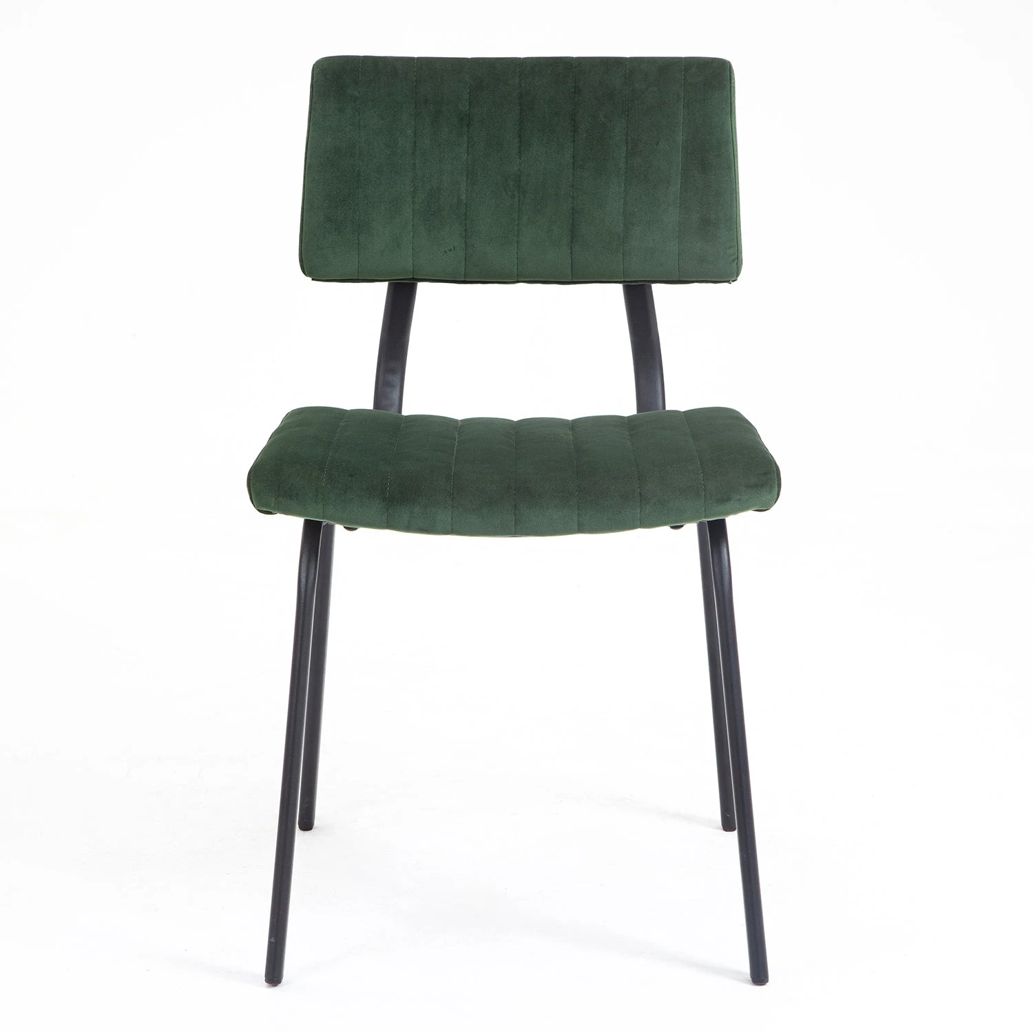 Charlecote Set Of 2 Fluted Dining Chairs (Dark Green Velvet) 6 Charlecote Set Of 2 Fluted Dining Chairs (Dark Green Velvet) - Image 6