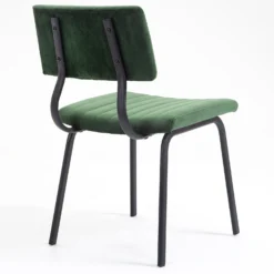 Charlecote Set Of 2 Fluted Dining Chairs (Dark Green Velvet) 18 Charlecote Set Of 2 Fluted Dining Chairs (Dark Green Velvet) -Best Furniture Shop DCH 2118 DARKGREEN VEL 2P 4