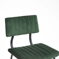 Charlecote Set Of 2 Fluted Dining Chairs (Dark Green Velvet) 21 Charlecote Set Of 2 Fluted Dining Chairs (Dark Green Velvet) -Best Furniture Shop DCH 2118 DARKGREEN VEL 2P detail1