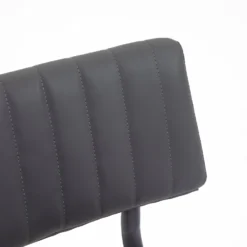 Charlecote Set Of 2 Fluted Dining Chairs (Dark Grey PU) -Best Furniture Shop DCH 2118 DARKGREY PU 2P detail1