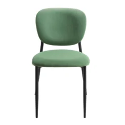 Kelmarsh Set Of 2 Grass Green Velvet Upholstered Dining Chairs -Best Furniture Shop DCH 2128 GRASS VEL 2P WB4