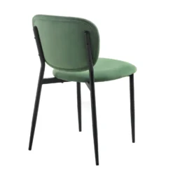 Kelmarsh Set Of 2 Grass Green Velvet Upholstered Dining Chairs -Best Furniture Shop DCH 2128 GRASS VEL 2P WB5