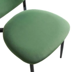 Kelmarsh Set Of 2 Grass Green Velvet Upholstered Dining Chairs -Best Furniture Shop DCH 2128 GRASS VEL 2P detail2