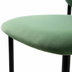 Kelmarsh Set Of 2 Grass Green Velvet Upholstered Dining Chairs -Best Furniture Shop DCH 2128 GRASS VEL 2P detail3