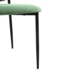 Kelmarsh Set Of 2 Grass Green Velvet Upholstered Dining Chairs -Best Furniture Shop DCH 2128 GRASS VEL 2P detail4
