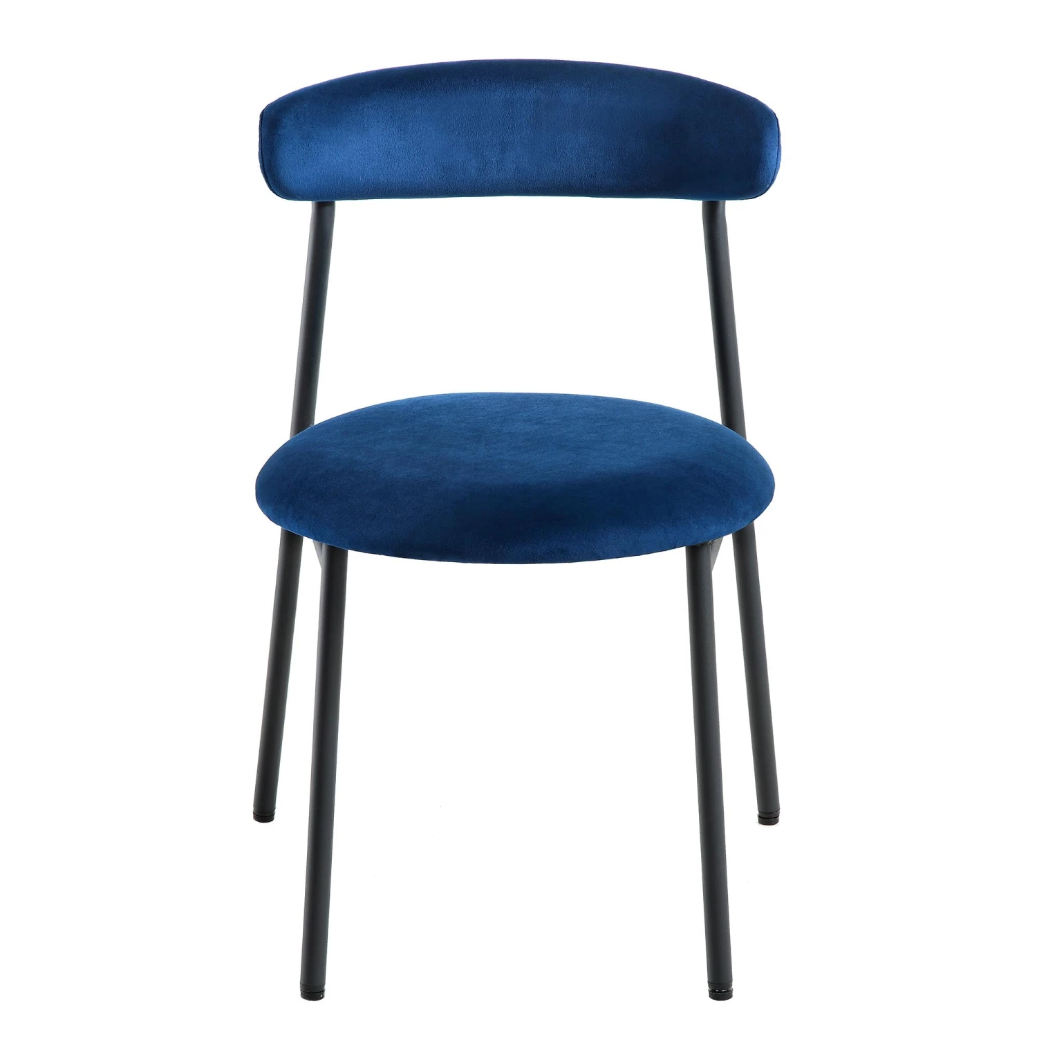 Donna Set Of 2 Navy Blue Velvet Dining Chairs 3 Donna Set Of 2 Navy Blue Velvet Dining Chairs - Image 3