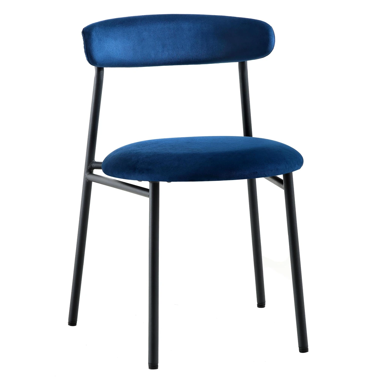 Donna Set Of 2 Navy Blue Velvet Dining Chairs 5 Donna Set Of 2 Navy Blue Velvet Dining Chairs - Image 5