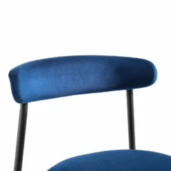Donna Set Of 2 Navy Blue Velvet Dining Chairs 18 Donna Set Of 2 Navy Blue Velvet Dining Chairs -Best Furniture Shop DCH 2149 NAVY VEL 2P detail1