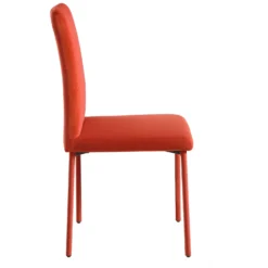 Fernie Set Of 2 Ochre Burnt Orange Velvet Dining Chairs With Upholstered Legs 16 Fernie Set Of 2 Ochre Burnt Orange Velvet Dining Chairs With Upholstered Legs -Best Furniture Shop DCH 2151 OCHRE VEL 2P WB4