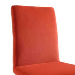 Fernie Set Of 2 Ochre Burnt Orange Velvet Dining Chairs With Upholstered Legs 18 Fernie Set Of 2 Ochre Burnt Orange Velvet Dining Chairs With Upholstered Legs -Best Furniture Shop DCH 2151 OCHRE VEL 2P detail1
