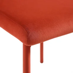 Fernie Set Of 2 Ochre Burnt Orange Velvet Dining Chairs With Upholstered Legs 20 Fernie Set Of 2 Ochre Burnt Orange Velvet Dining Chairs With Upholstered Legs -Best Furniture Shop DCH 2151 OCHRE VEL 2P detail3