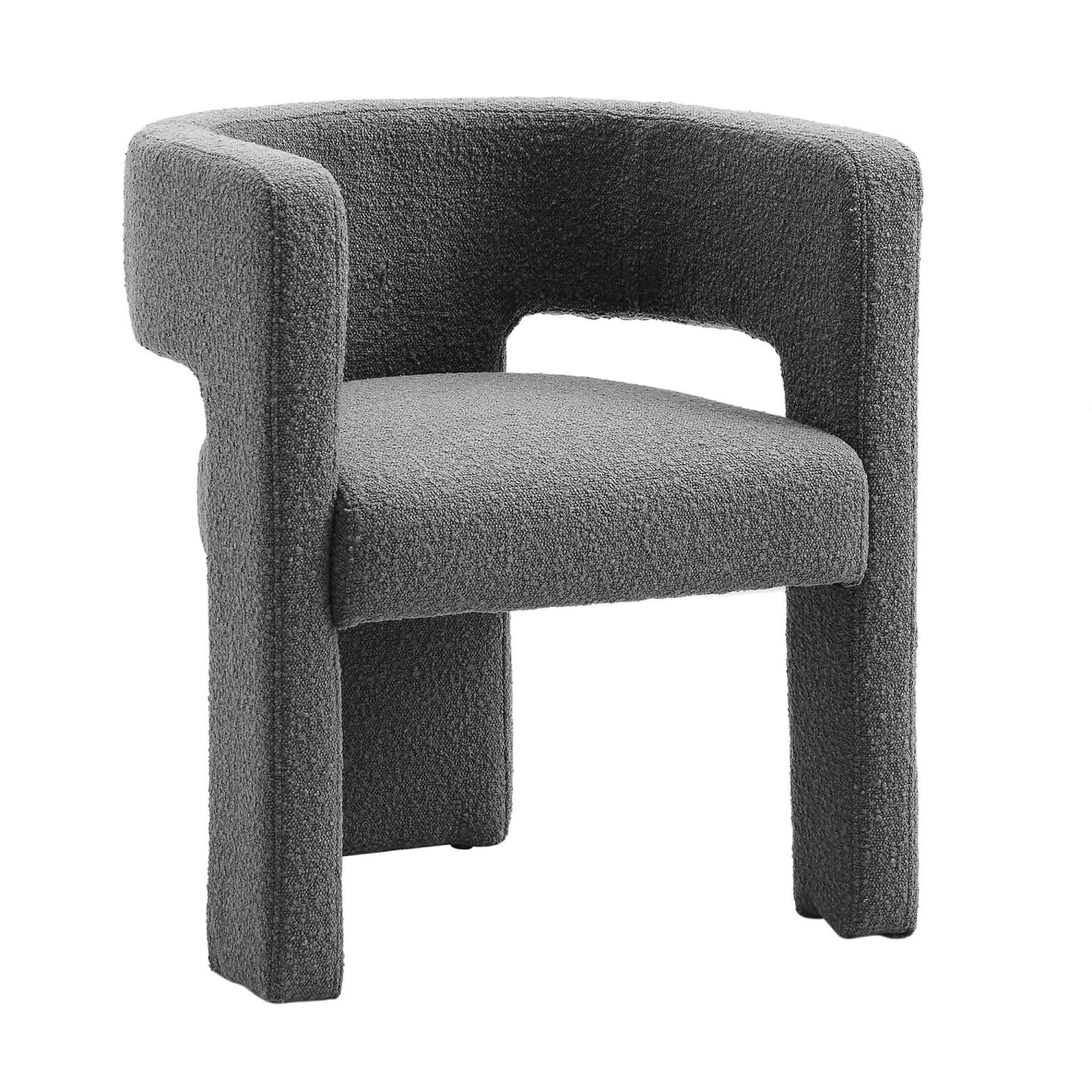 Greenwich Charcoal Boucle Dining Chair 4 Greenwich Charcoal Boucle Dining Chair - Image 4