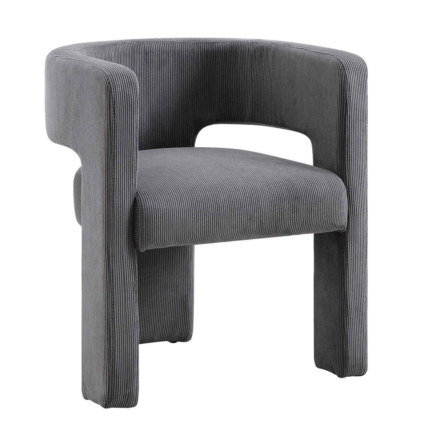 Greenwich Grey Corduroy Dining Chair 4 Greenwich Grey Corduroy Dining Chair - Image 4
