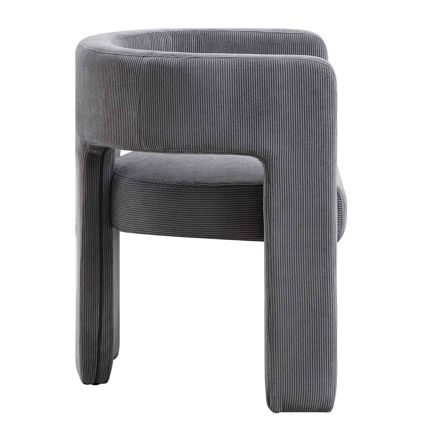 Greenwich Grey Corduroy Dining Chair 6 Greenwich Grey Corduroy Dining Chair - Image 6