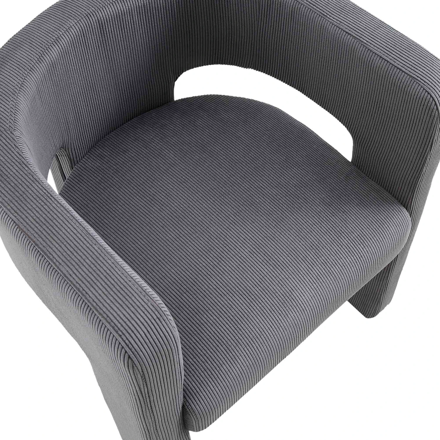 Greenwich Grey Corduroy Dining Chair 8 Greenwich Grey Corduroy Dining Chair - Image 8