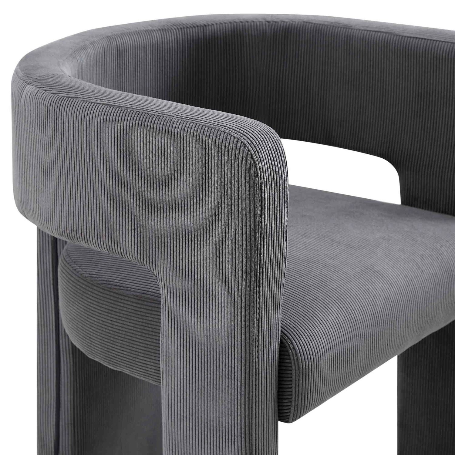Greenwich Grey Corduroy Dining Chair 9 Greenwich Grey Corduroy Dining Chair - Image 9