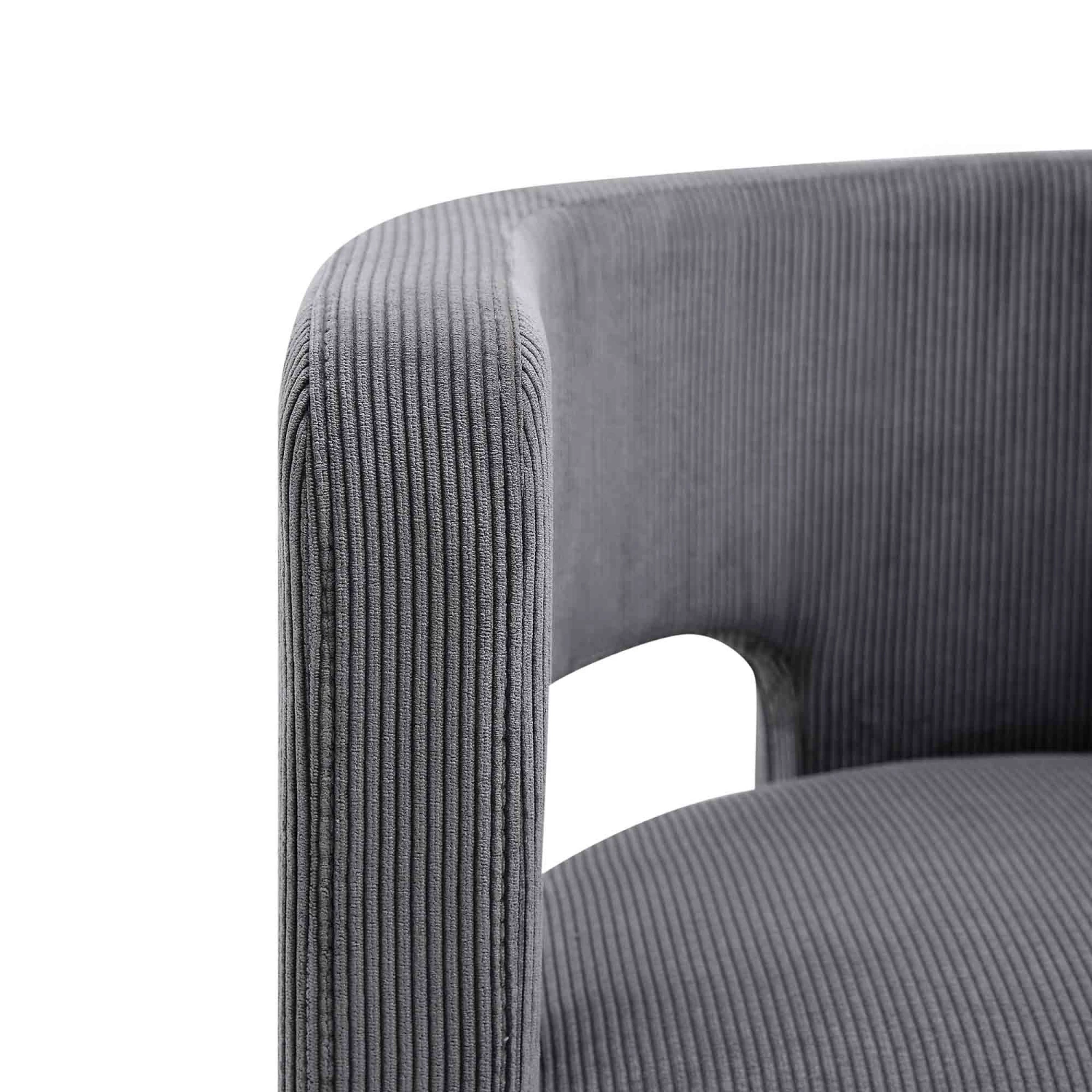 Greenwich Grey Corduroy Dining Chair 10 Greenwich Grey Corduroy Dining Chair - Image 10