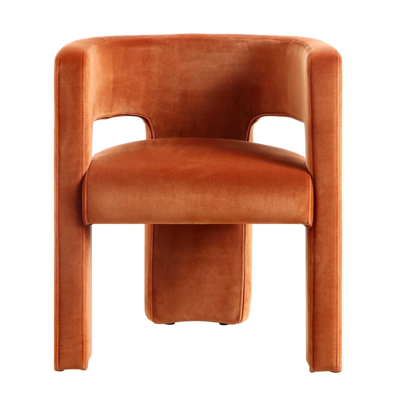 Greenwich Rust Velvet Dining Chair 3 Greenwich Rust Velvet Dining Chair - Image 3