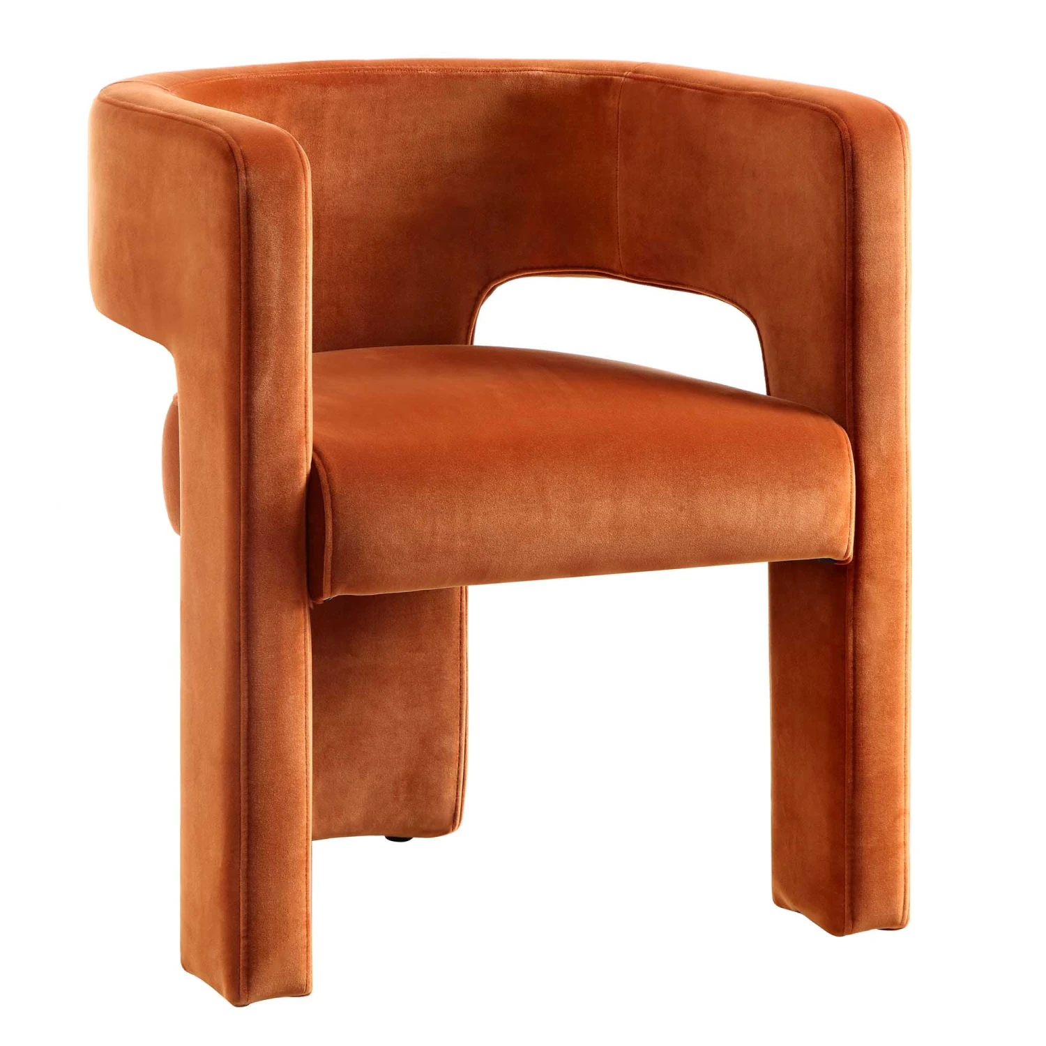 Greenwich Rust Velvet Dining Chair 4 Greenwich Rust Velvet Dining Chair - Image 4