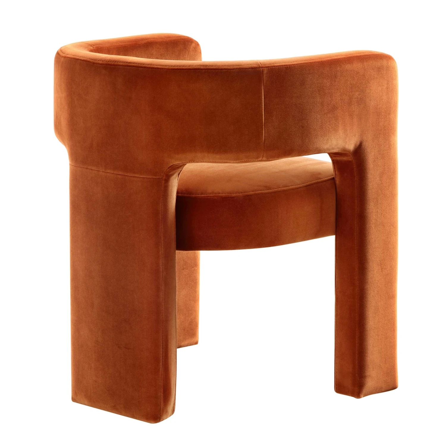Greenwich Rust Velvet Dining Chair 7 Greenwich Rust Velvet Dining Chair - Image 7