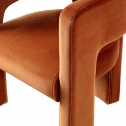 Greenwich Rust Velvet Dining Chair 20 Greenwich Rust Velvet Dining Chair -Best Furniture Shop DCH 2159 RUST VEL detail3