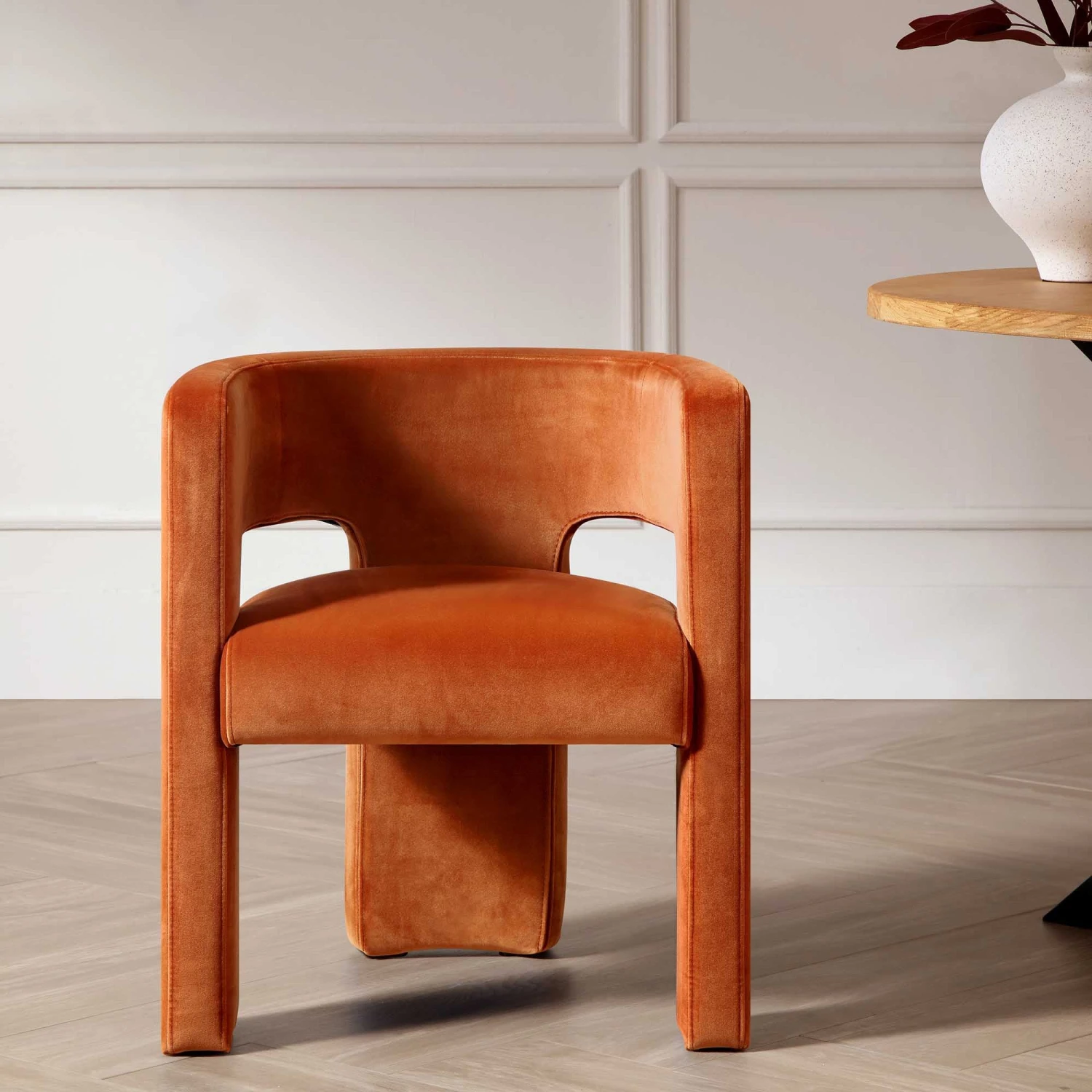 Greenwich Rust Velvet Dining Chair 2 Greenwich Rust Velvet Dining Chair - Image 2