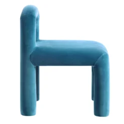 Libby Air Force Blue Velvet Dining Chair -Best Furniture Shop DCH 2160 PETROL VEL WB3