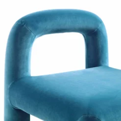 Libby Air Force Blue Velvet Dining Chair -Best Furniture Shop DCH 2160 PETROL VEL detail2
