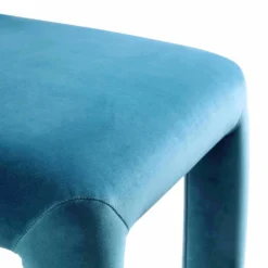 Libby Air Force Blue Velvet Dining Chair -Best Furniture Shop DCH 2160 PETROL VEL detail4